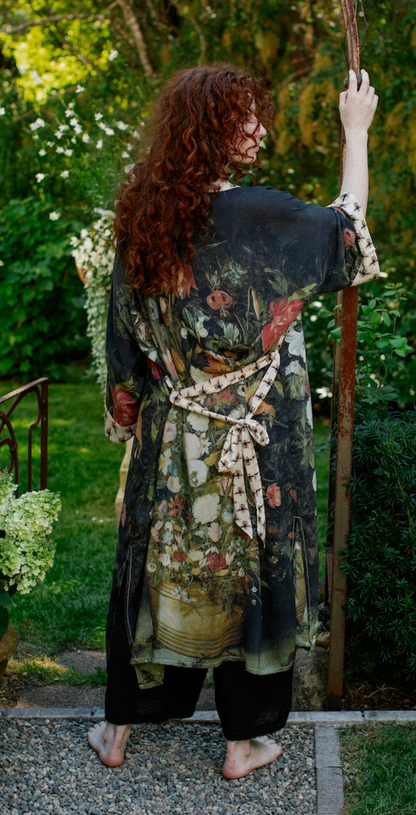 Flowers & Bees Long Kimono