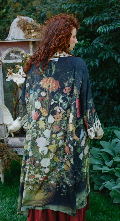 Flowers & Bees Long Kimono