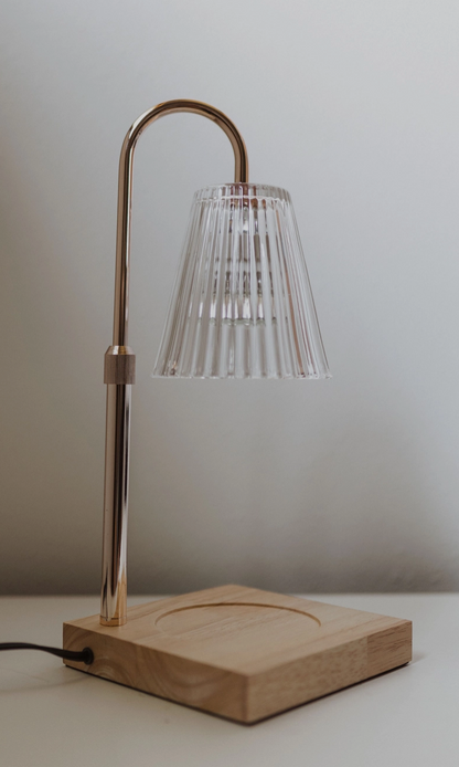 Fluted Glass Candle Warmer Lamp