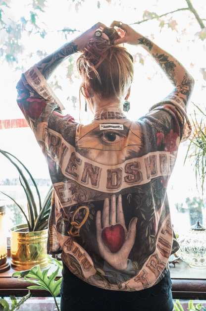 Friends, Love & Truth Cropped Kimono