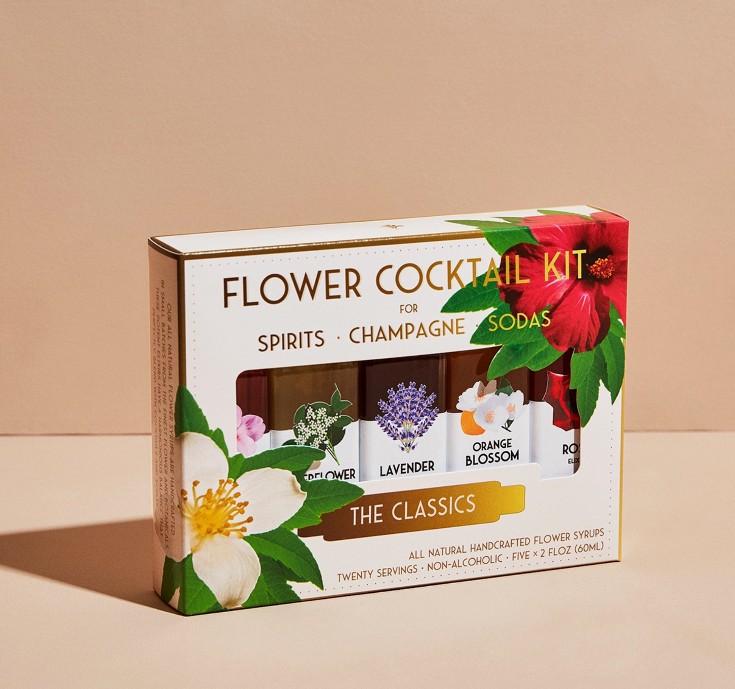 The Classics Flower Cocktail Kit. 5-Pack Flower Syrups.