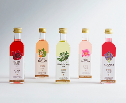 The Classics Flower Cocktail Kit. 5-Pack Flower Syrups.