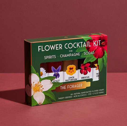 The Forager Cocktail Kit. 5-Pack Flower Syrups.